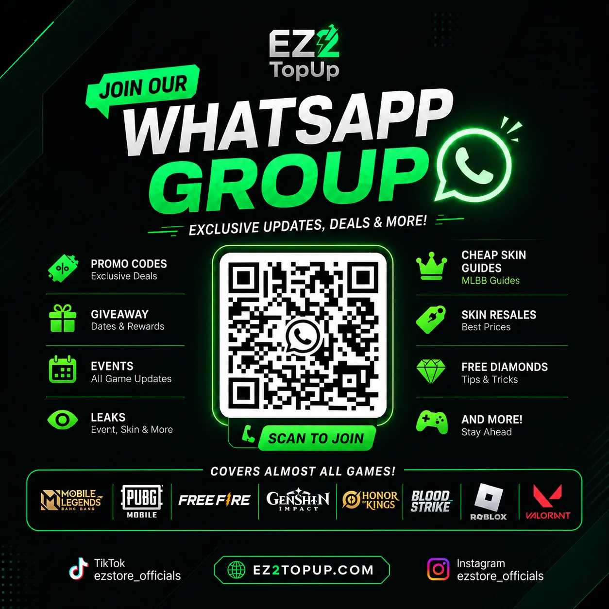 Join whatsapp channel for rewards and updates 